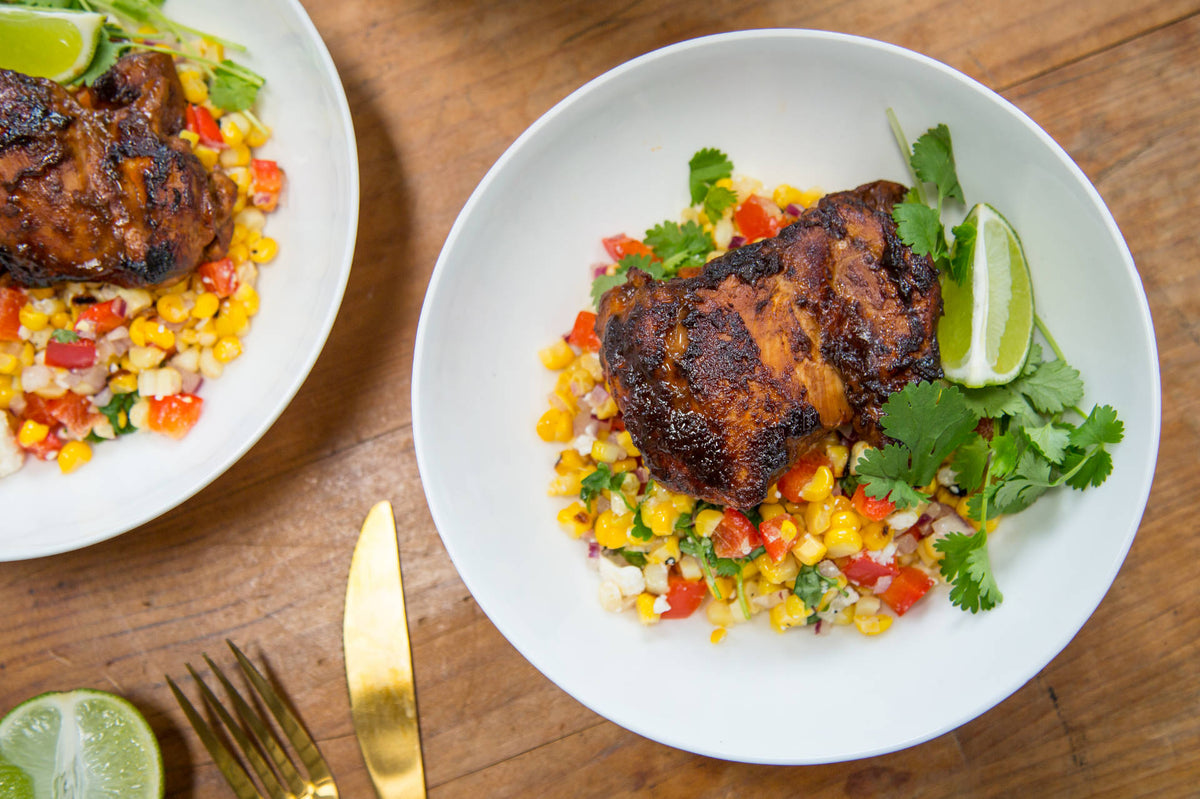 Chipotle Coffee Chicken with Charred Corn Salsa Avalanche Coffee